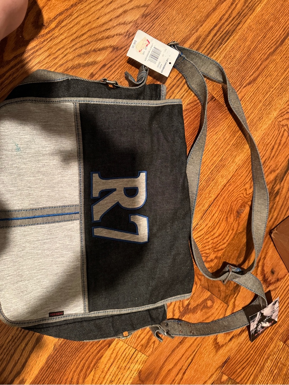 Rampage Gray, Black and Blue Messenger Bag